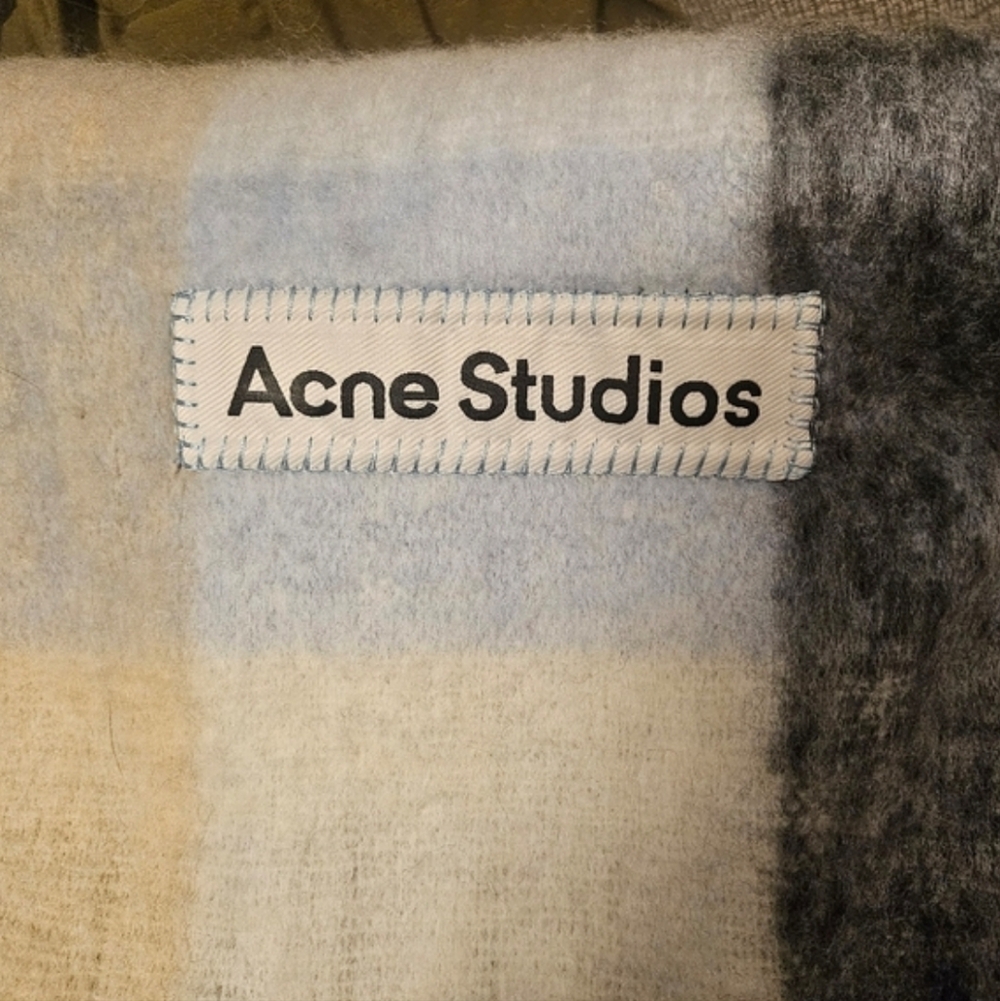 ✨ACNE STUDIOS✨ Multicoloured Wool & Alpaca Checked Scarf, Unisex - NWT - Picture 9 of 10